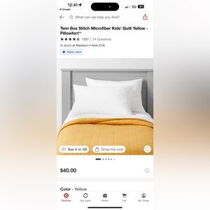 NEW! Target brand, Pillowfort kids twin box stitch microfiber quilt